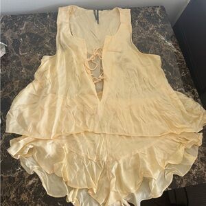 Anthropologie Beige pajama set